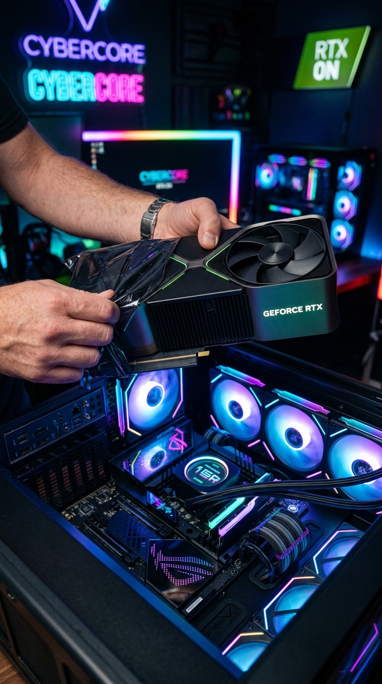 Распаковка и установка флагманской RTX 5090