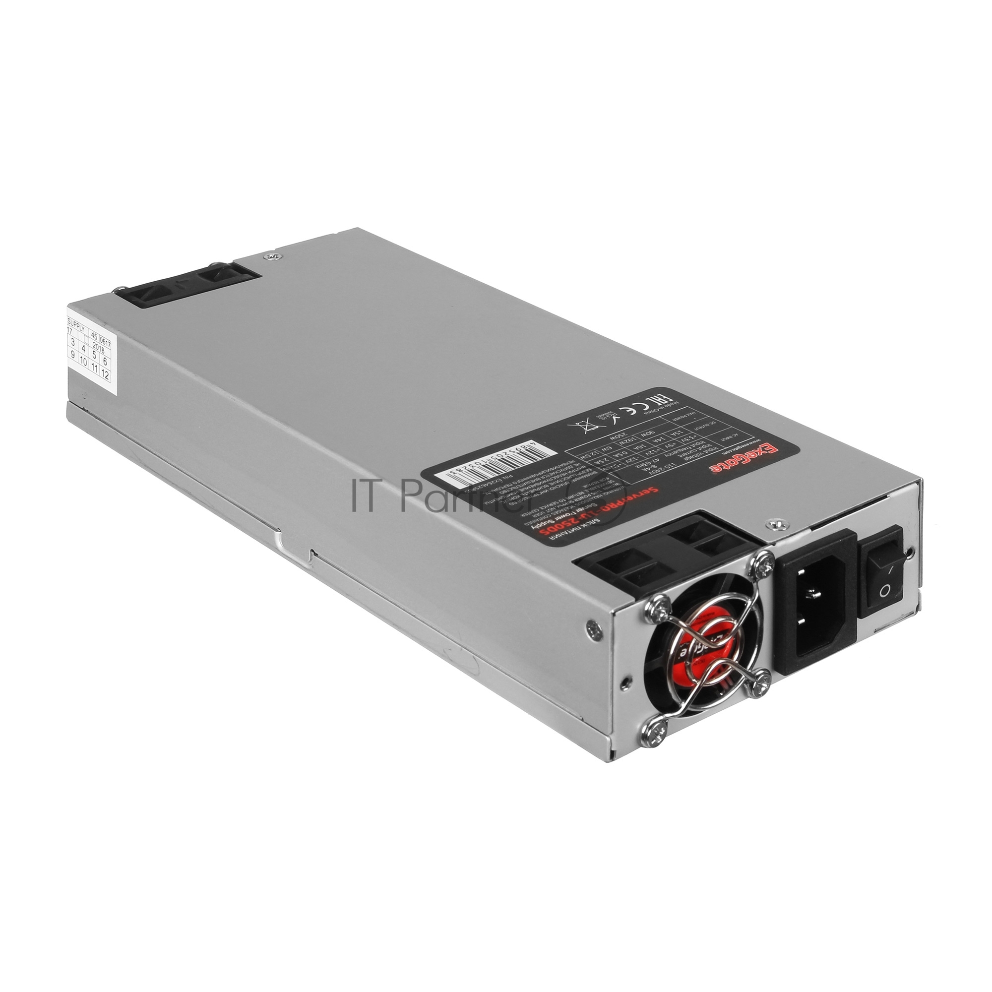 Блок питания серверный 800W ExeGate (ServerPRO-1U-800ADS) APFC, унив. для 1U, 24pin,2x(4+4)pin,5xSATA,4xIDE