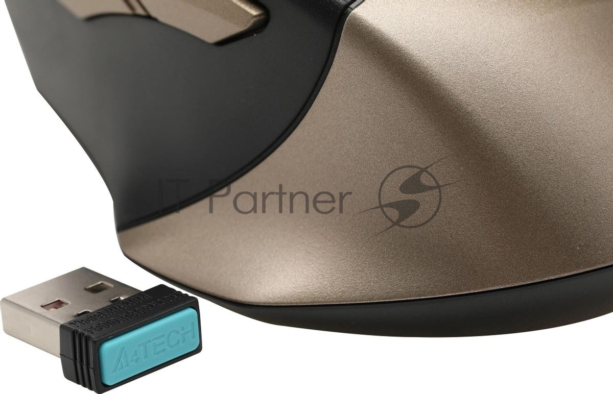 Мышь беспроводная A4Tech Fstyler FG35 золотистый/черный, 2000 dpi, радиоканал, USB, кнопки - 6