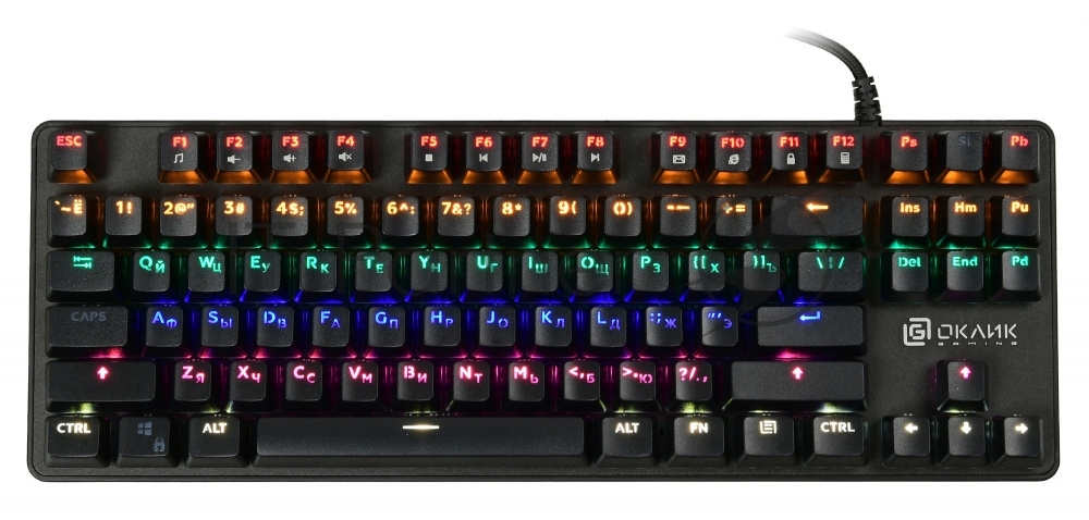 Клавиатура Oklick 969G Shotgun проводная, USB Type-A, чёрный