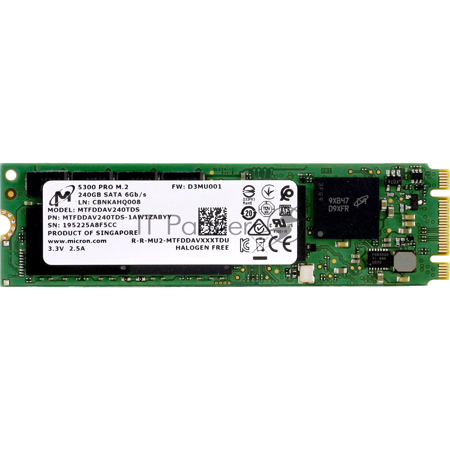 Накопитель SSD Micron 5300 PRO 240Gb M.2 SATA Non-SED Enterprise Solid State Drive