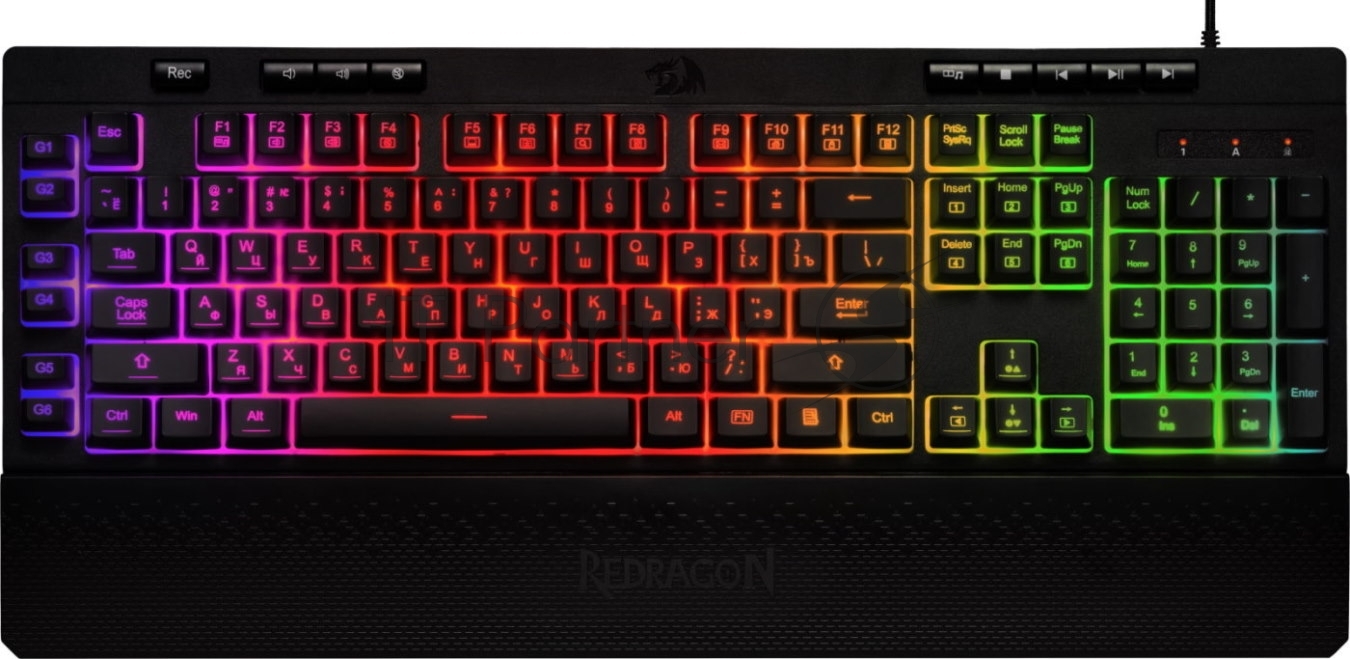 Клавиатура Redragon Shiva проводная, USB Type-A, чёрный