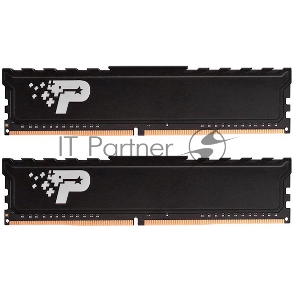 Оперативная память Patriot Signature Premium, DDR4, 16GB (2x8 GB), 2666 MHz, CL19, DIMM, радиатор, черный