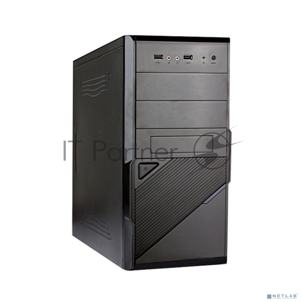 Компьютерный корпус ExeGate EX284020RUS Minitower BA-201 Black, mATX, (AA400, 80мм), 2*USB, Audio