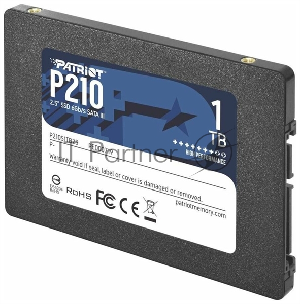Накопитель SSD Patriot P210, 1Tb, SATA III, 2.5", R/W 520/430