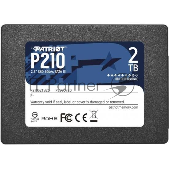 Накопитель SSD Patriot P210, 2Tb, SATA III, 2.5", R/W 520/430