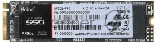Накопитель SSD Netac N930E Pro, 512Gb, PCIe 3.0 x4, M.2 2280, NVMe, R/W 2080/1700