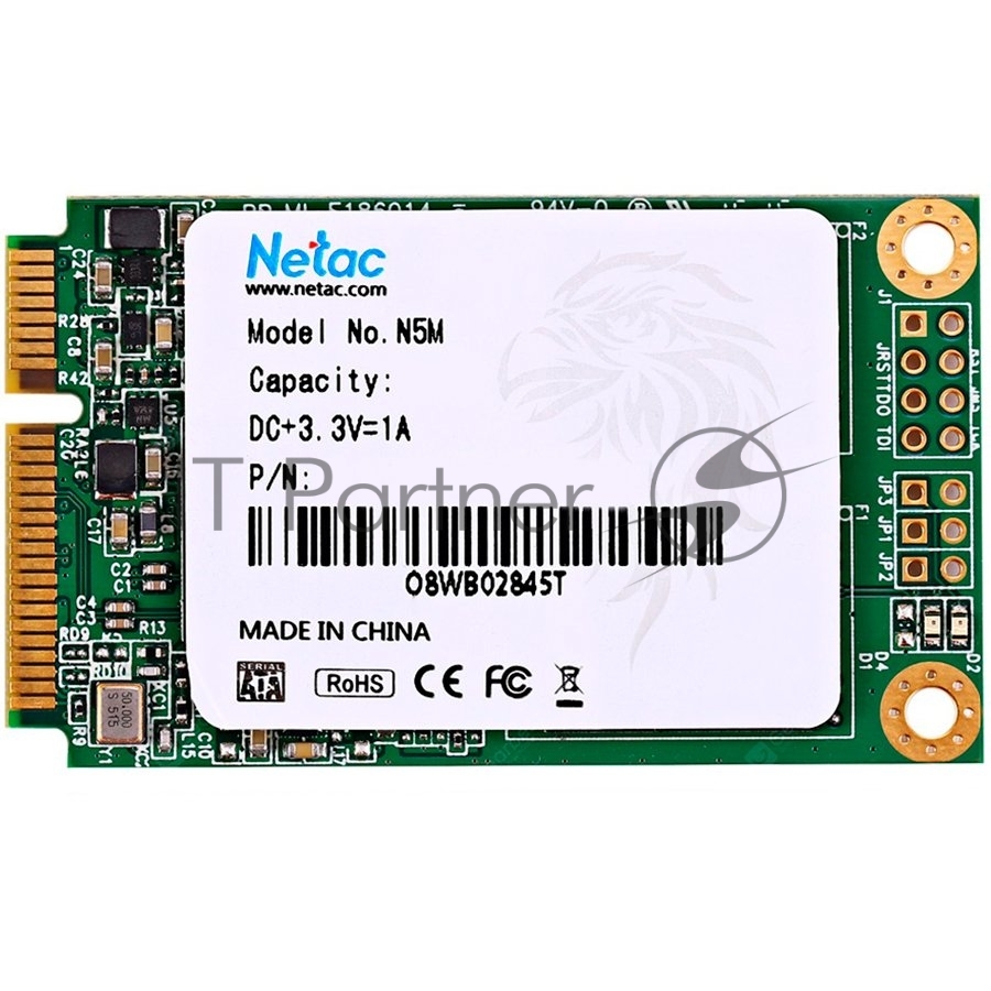 Накопитель SSD Netac N5M, 128Gb, mSATA, R/W 560/520