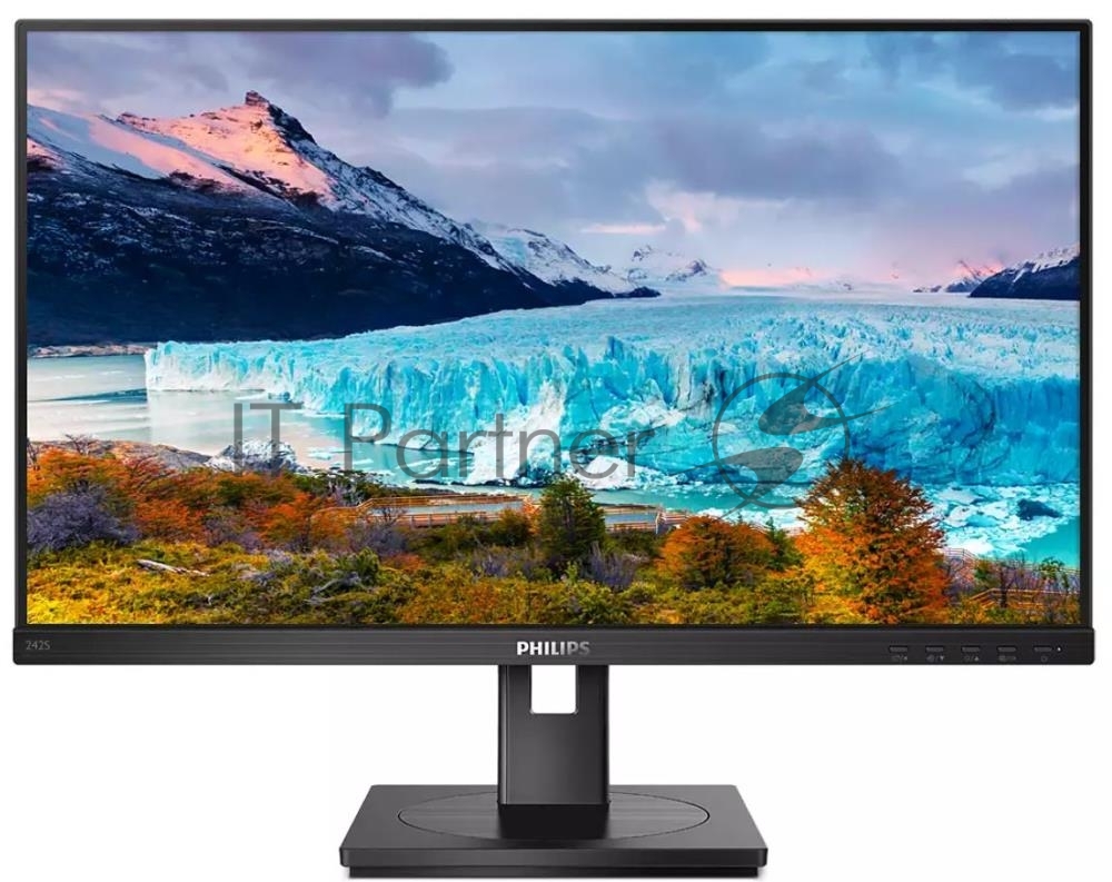 Монитор 23.8" Philips 242S1AE IPS 1920x1080, 75 Гц, 4 мс, 16:9, 300 кд/м2, 1xHDMI, 1xDP, 1xDVI, 1xVGA, 1x3.5 мм, черный
