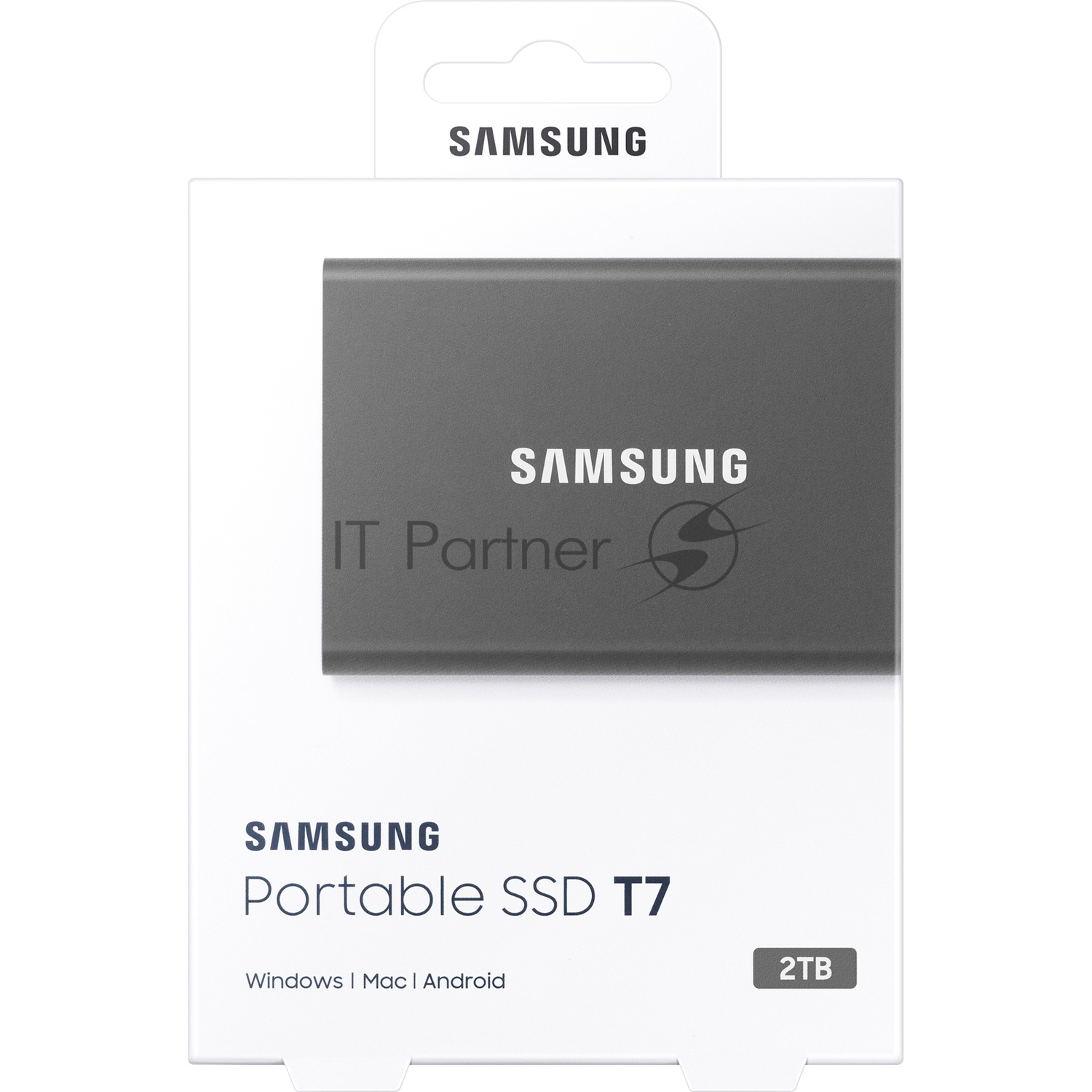 Внешний SSD Samsung T7, 2TB, USB 3.2 Gen 2 Type-C, R/W 1050/1000, титан
