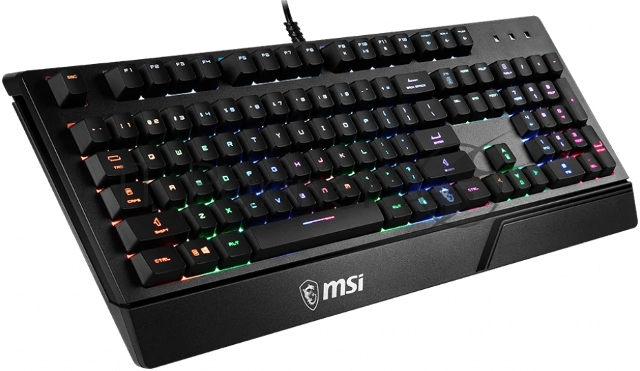 Клавиатура проводная MSI VIGOR GK20 RU черный USB Multimedia for gamer LED (подставка для запястий)