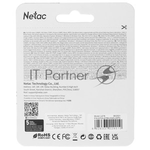Флешка USB Netac U278 (NT03U278N-032G-20PN), 32Gb, USB 2.0, R/W 50/10, серебристый/черный