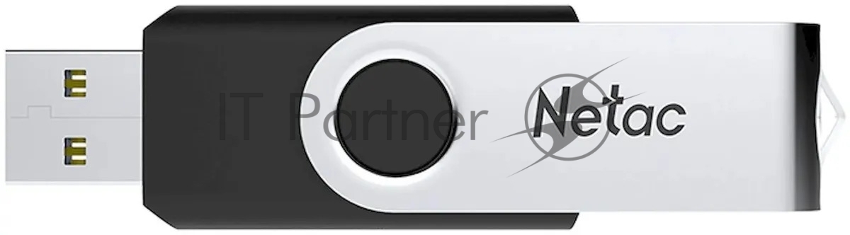 Флешка USB Netac U505 (NT03U505N-032G-20BK), 32Gb, USB 2.0, R/W 70/30, черный/серебристый