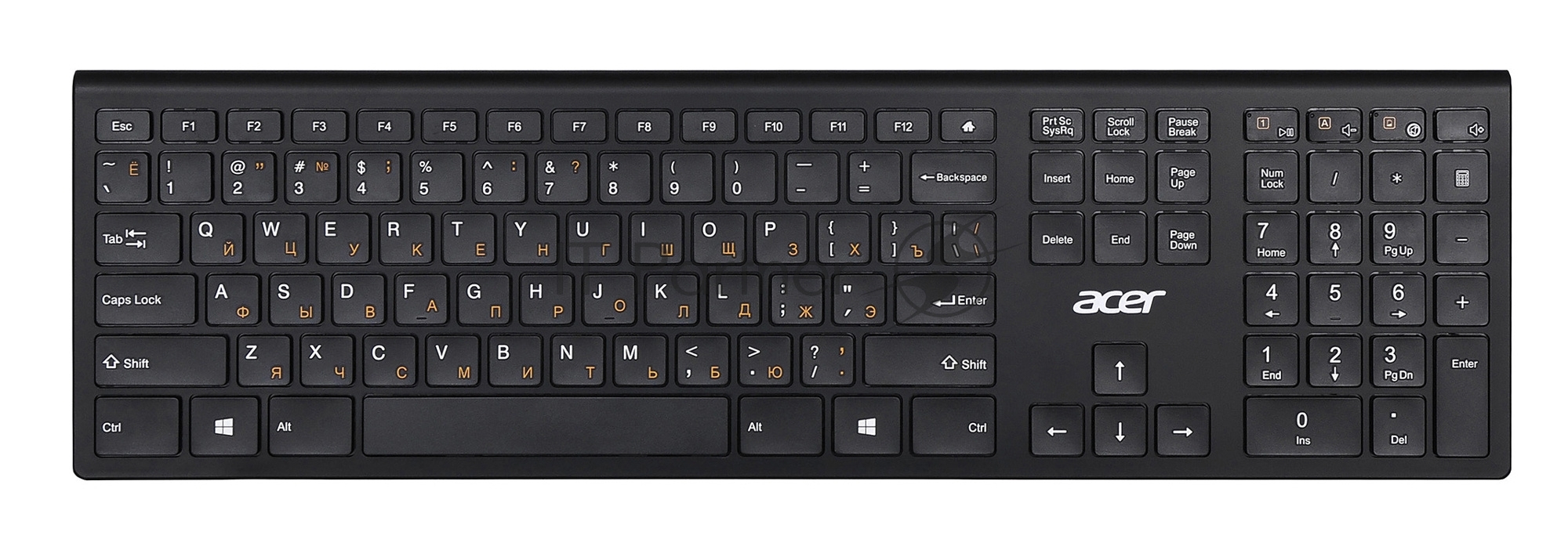 Клавиатура беспроводная Acer OKR020, USB, Радиоканал, черный