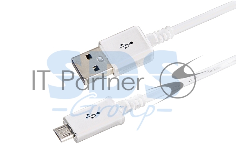 Кабель Rexant microUSB длинный штекер 1 м белый