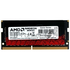 Оперативная память AMD Radeon R9, DDR4, 16GB (1x16GB), 3200MHz, CL22, SO-DIMM