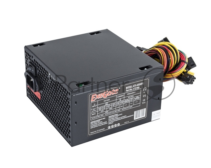 Блок питания ExeGate 400NPX (EX224732RUS-PC), 400Вт, 120мм, черный