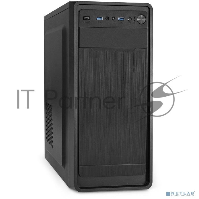 Компьютерный корпус Miditower ExeGate XP-332UC-XP600 (ATX, XP600 с вент. 12см, 2хUSB 3.0/1хTypeC, аудио, черный)
