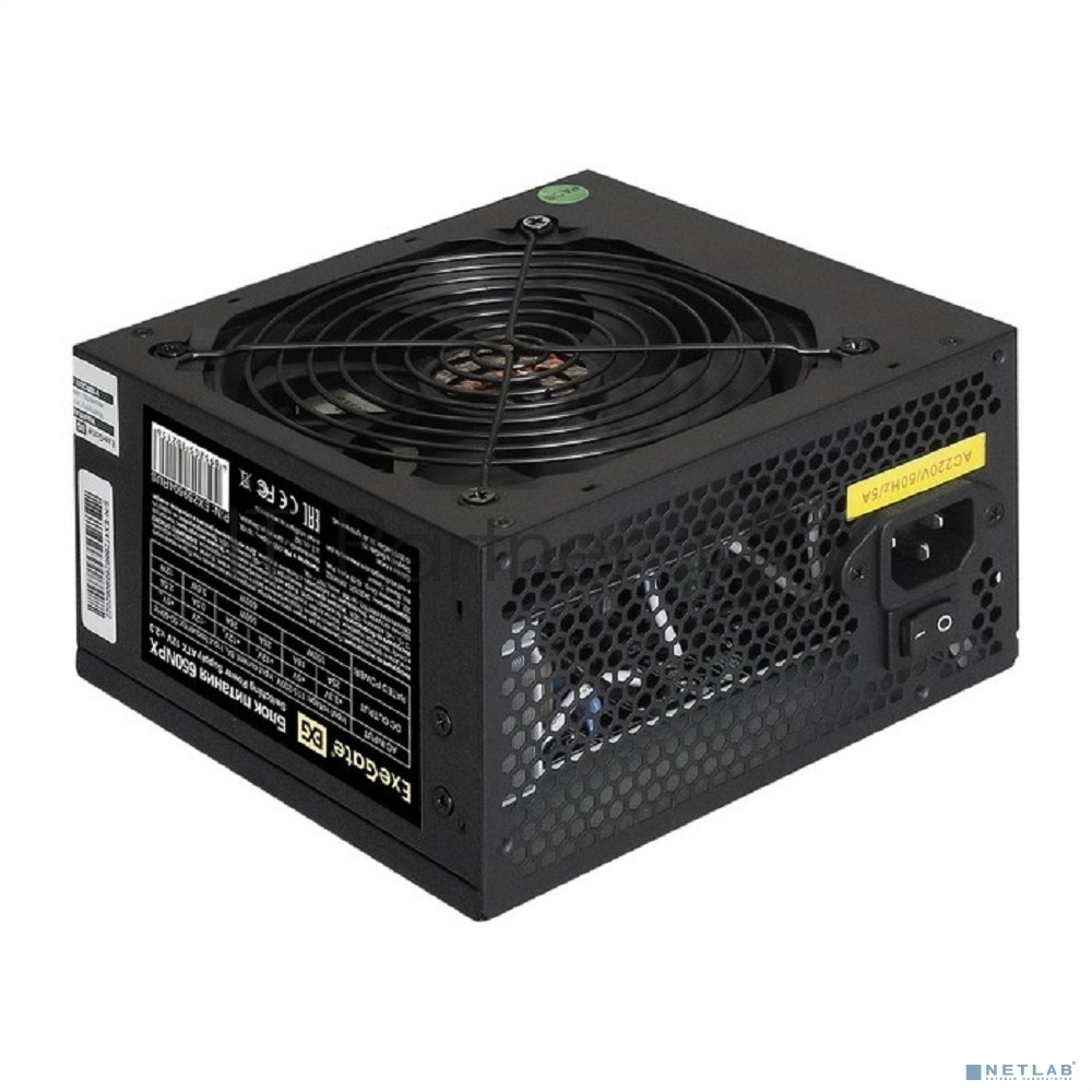 Блок питания ExeGate 650NPX (EX259604RUS-PC), 650Вт, 120мм, черный