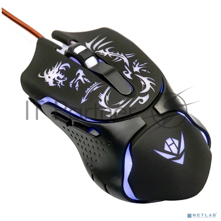 Мышь проводная Nakatomi MOG-25U черный, 2400 dpi, USB, кнопки - 6