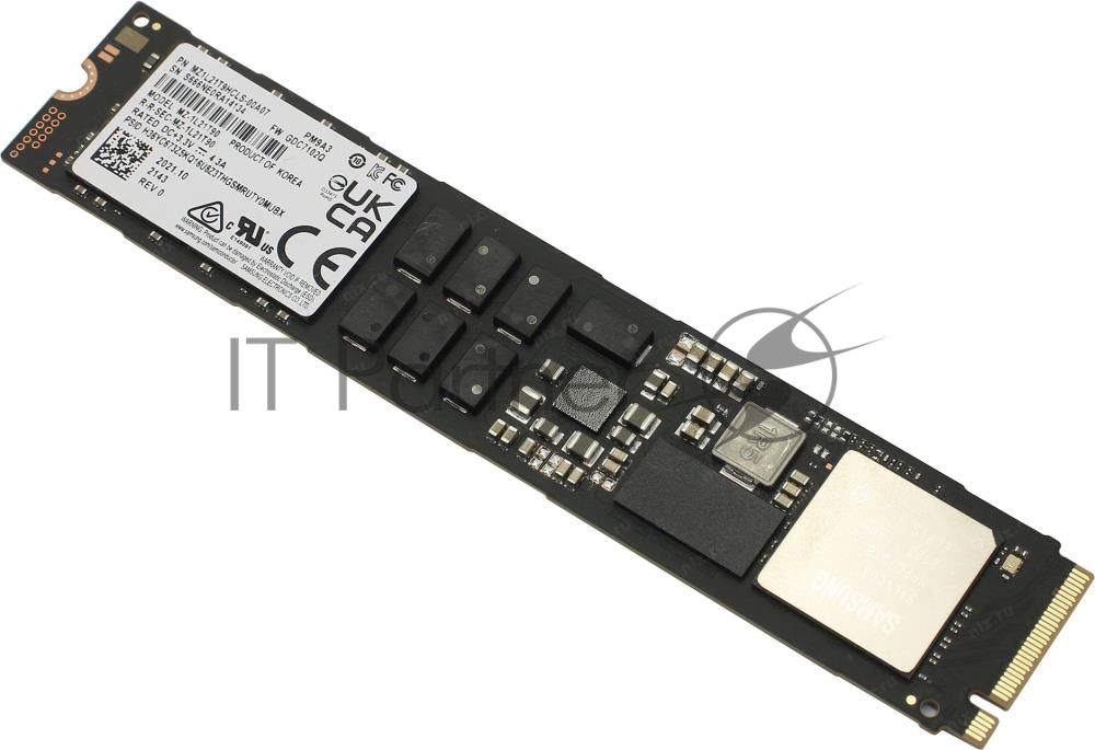 Накопитель SSD Samsung PM9A3, 1.92Tb, M.2 22110, PCIe 3.1 x4, NVMe, R/W 3000/1400
