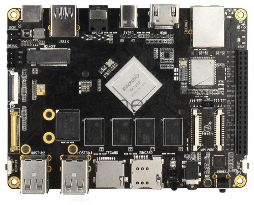 Одноплатный компьютер Firefly-RK3399-4Gb 4G+16G