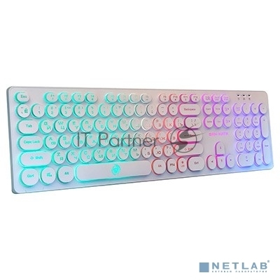 Клавиатура проводная Dialog Gan-Kata KGK-16U WHITE - игровая с RGb-подсветкой, USB, белая