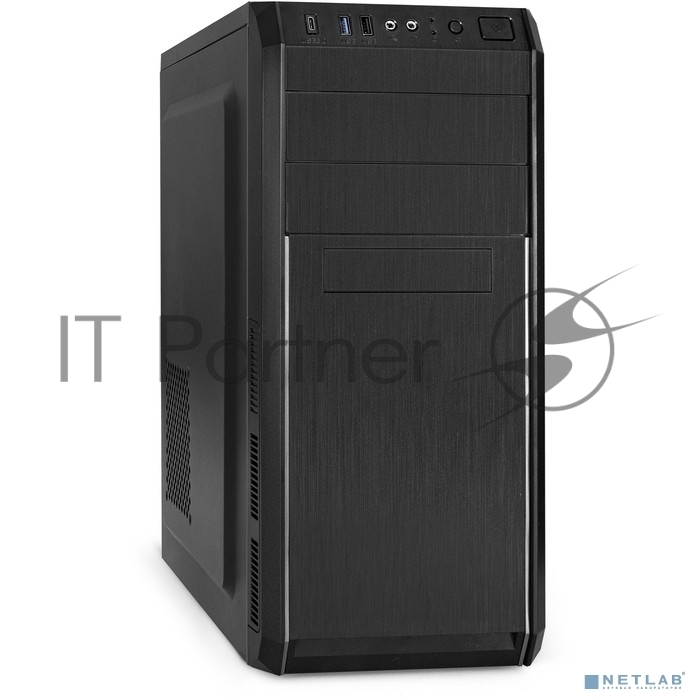Компьютерный корпус Miditower ExeGate EX287366RUS XP-334UC-XP350 (ATX, XP350 с вент. 12см, 1*USB+1*USB 3.0+1*TypeC, аудио, черный)