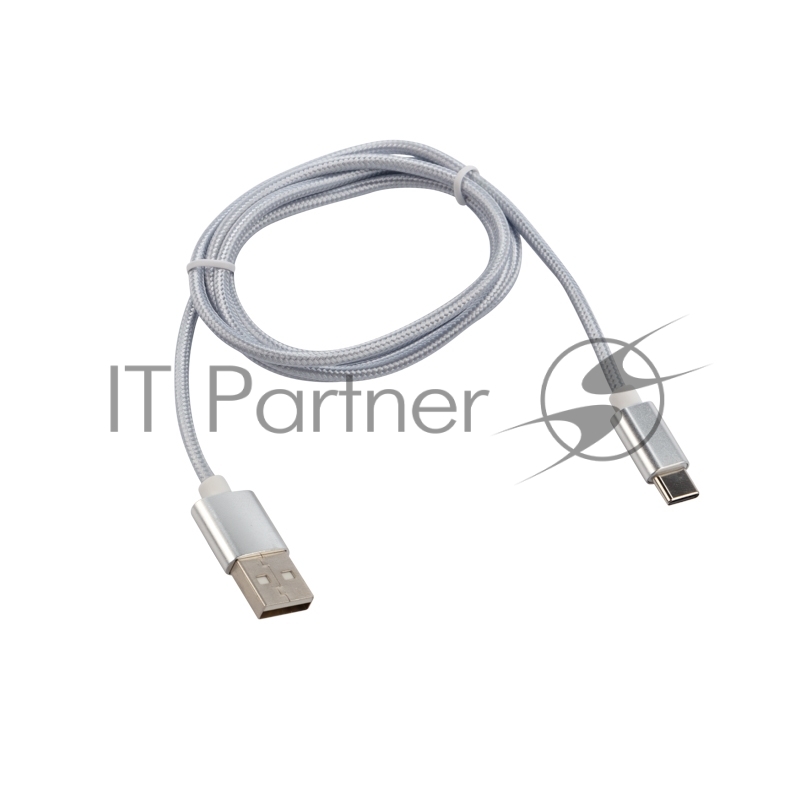 Кабель USB-Type-C Rexant 2A/nylon/silver/1м