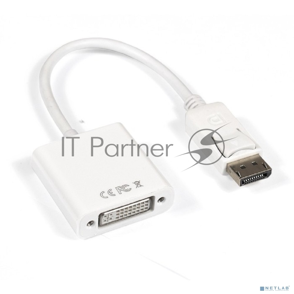Кабель-переходник DisplayPort-DVI ExeGate EX284909RUS EX-DPM-DVIF-0.15 (20M/19F, 0,15м)