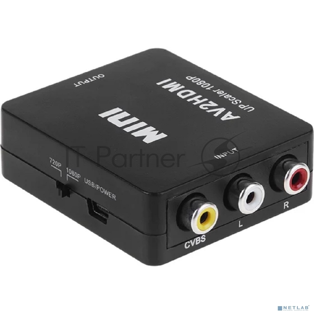Конвертер Rexant 3 RCA на HDMI пластик, черный