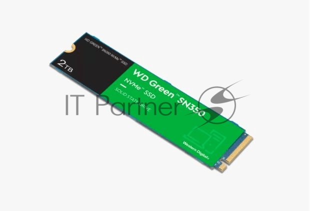 Накопитель SSD WD Green SN350 WDS200T3G0C, 2000Gb, PCIe 3.0 x4, M.2 2280, NVMe, R/W 3200/3000