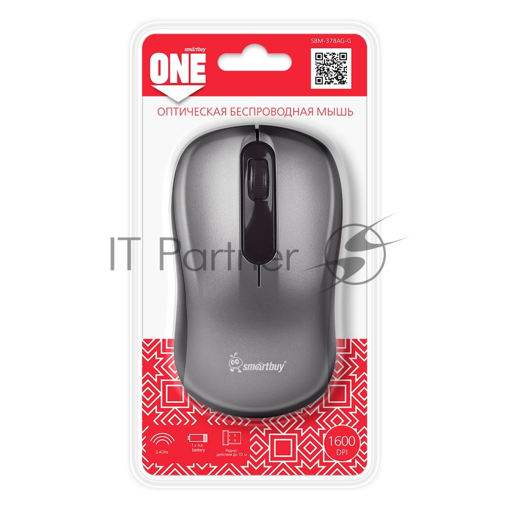 Мышь беспроводная Smartbuy ONE 378 серая (SBM-378AG-G)