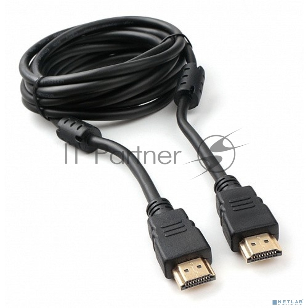 Кабель HDMI Cablexpert CCF2-HDMI4-10, 19M/19M, v2.0, медь, позол.разъемы, экран, 2 фер.кольца, 3м, черный, пакет