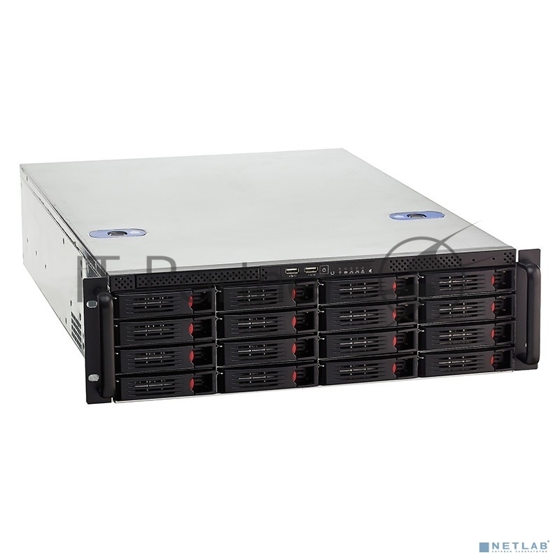 Серверный корпус ExeGate Pro EX281300RUS 3U660-HS16 (RM 19", высота 3U, глубина 660, БП 2U-600ADS,16xHotSwap, USB)