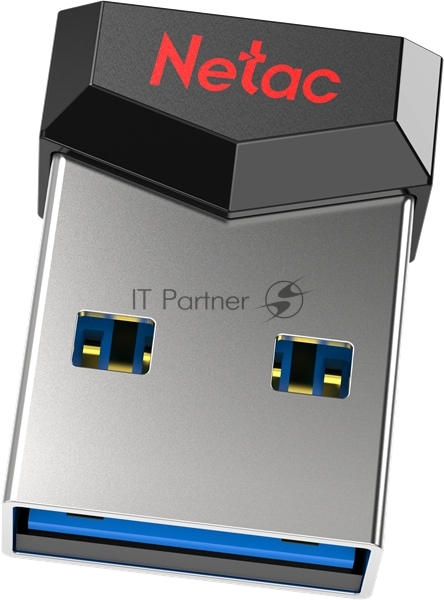 Флешка USB Netac UM81 (NT03UM81N-064G-20BK), 64Gb, USB 2.0, R/W 30/10, черный/красный