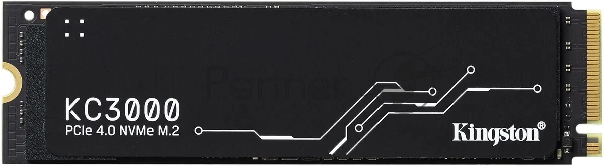 Накопитель SSD Kingston KC3000, 4Tb, PCIe 4.0 x4, M.2 2280, NVMe, R/W 7000/7000, с радиатором