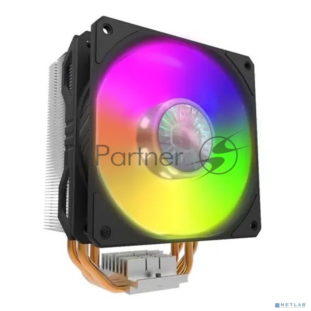 Кулер для процессора Cooler Master Hyper 212 ARGB черный, 120 мм, алюминий/медь, 1800 об/мин, 27 дБ, 4 pin, 150 Вт, 157 мм