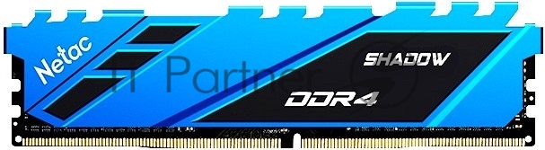 Оперативная память NETAC Shadow, DDR4, 16Gb (1x16Gb), 2666MHz, CL19, DIMM, с радиаторами, синий