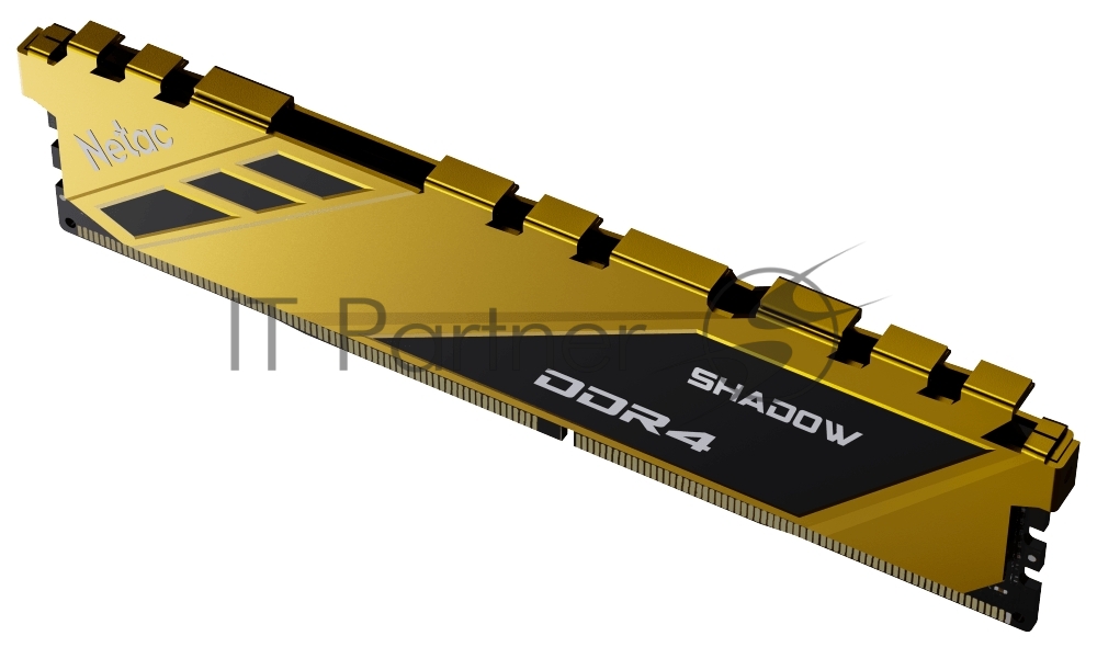 Оперативная память NETAC Shadow, DDR4, 8GB (1x8GB), 3200MHz, CL16, DIMM, с радиаторами, желтый