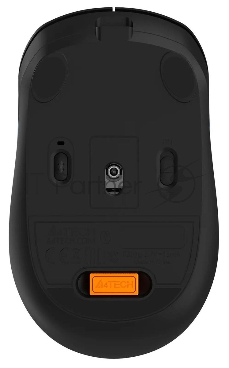 Мышь беспроводная A4Tech Fstyler FB10C черный/синий, 2000 dpi, радиоканал, Bluetooth, USB, кнопки - 4