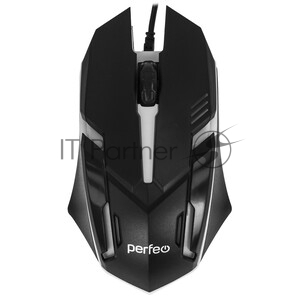 Мышь проводная оптическая Perfeo "GRAF", 3 кн, USB, черный, GAME DESIGN, 7 цв. подсветка, 1000 DPI PF_A4798