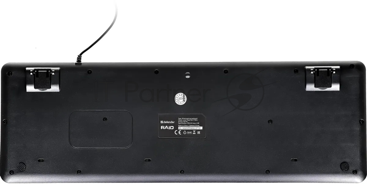 Клавиатура проводная Defender Raid GK-778DL, USB, черный