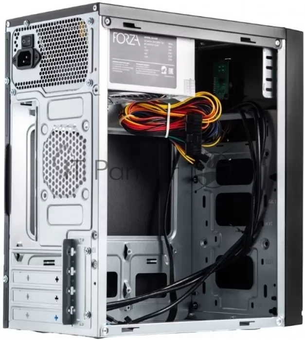 Компьютерный корпус Сase Forza mATX, 450W, 2xUSB 2.0, Black, w/o FAN, 12 см fan PSU, power cord