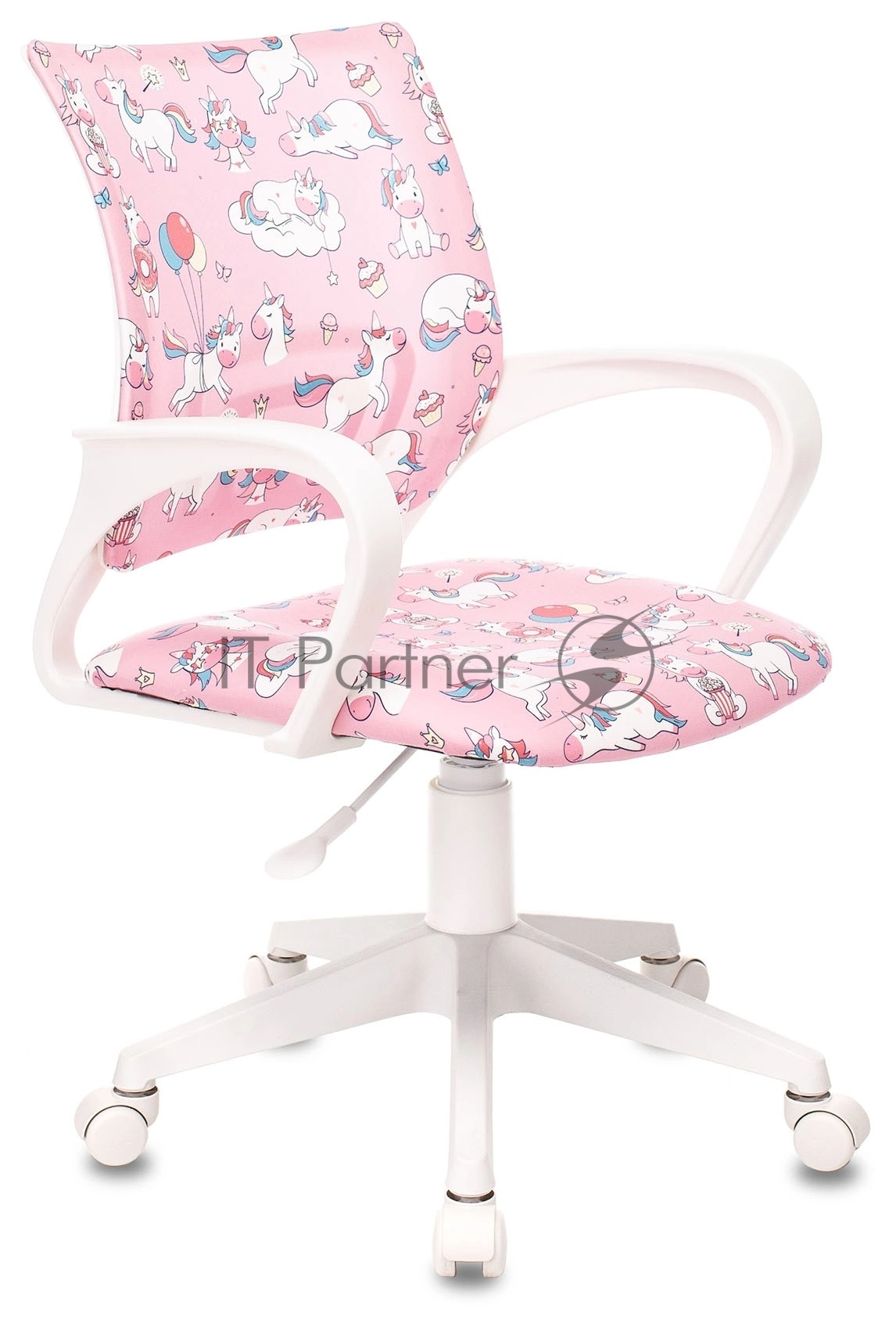 Кресло Бюрократ BuroKIDS 1 W розовый, ткань, 120 кг