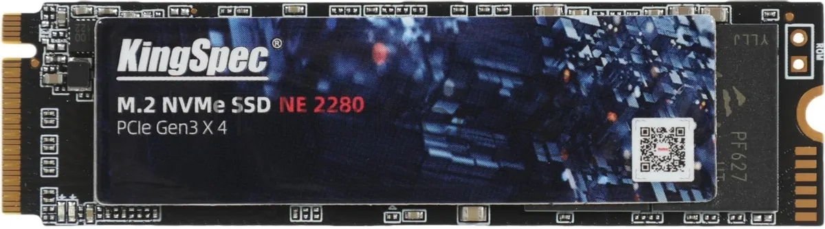 Накопитель SSD KingSpec NE-128, 128Gb, PCIe 3.0 x4, M.2 2280, R/W 1800/600