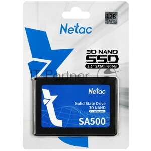 Накопитель SSD Netac SA500, 128Gb, SATA III, 2.5", R/W 500/400