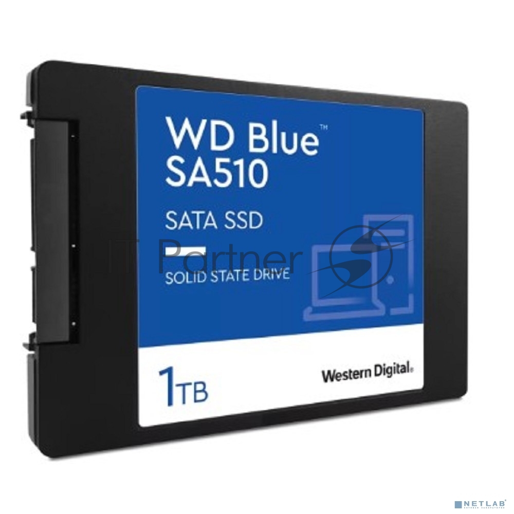 Накопитель SSD WD Blue SA510 1Tb, SATA III, 2.5", R/W 560/520
