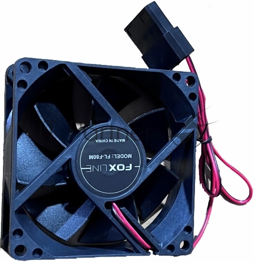 Вентилятор Foxline FL-F80M черный 80mm 4-pin