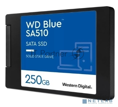 Накопитель SSD WD Blue SA510 WDS250G3B0A, 250Gb, SATA III, 2.5", R/W 555/440